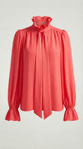 Avelin Blouse - Coral Red