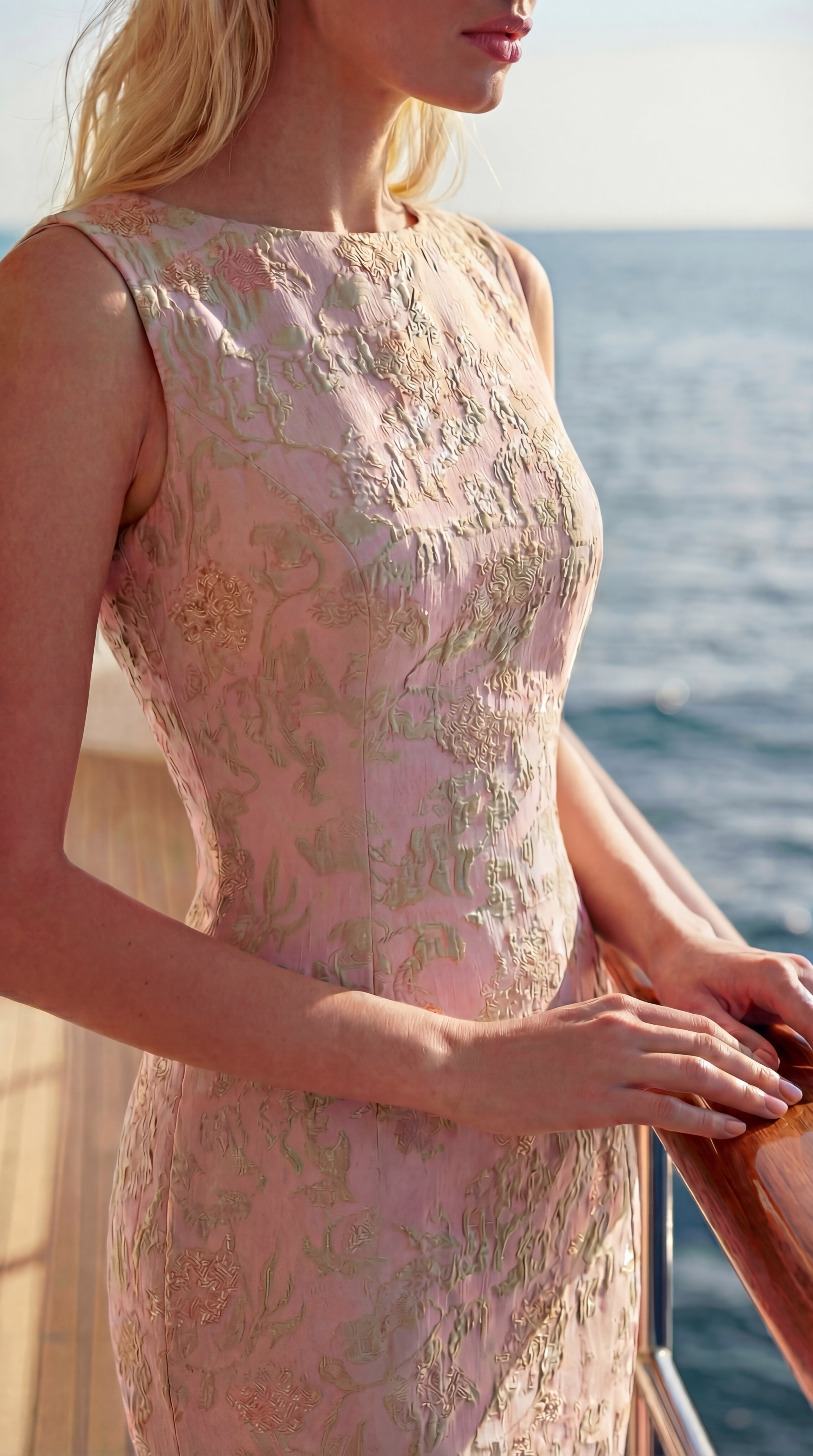 Mint Peony Godet Dress