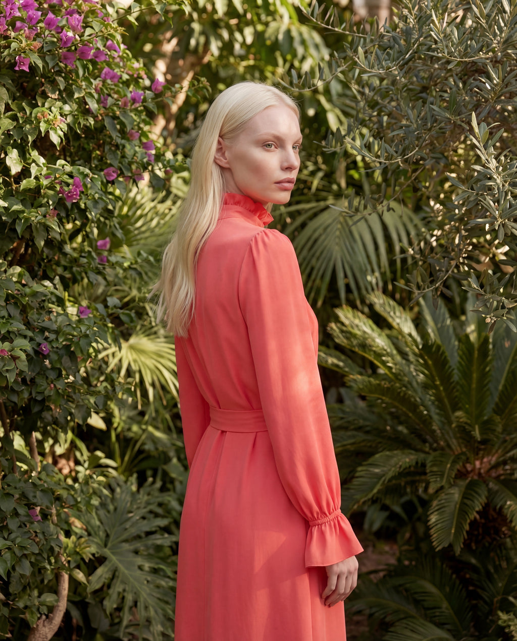 Amelie Dress - Coral Red
