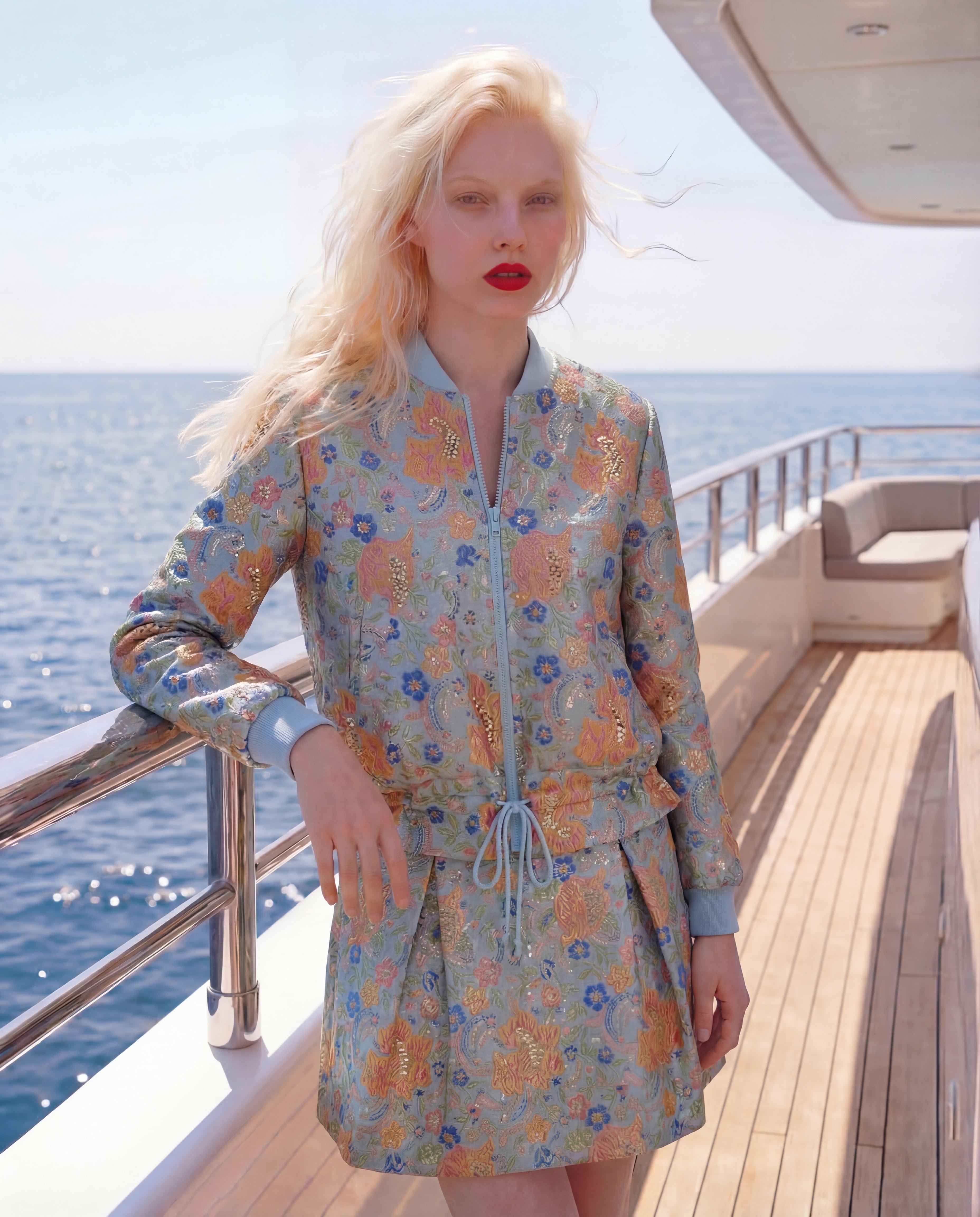 Riviera Garden Jacket - Sky blue