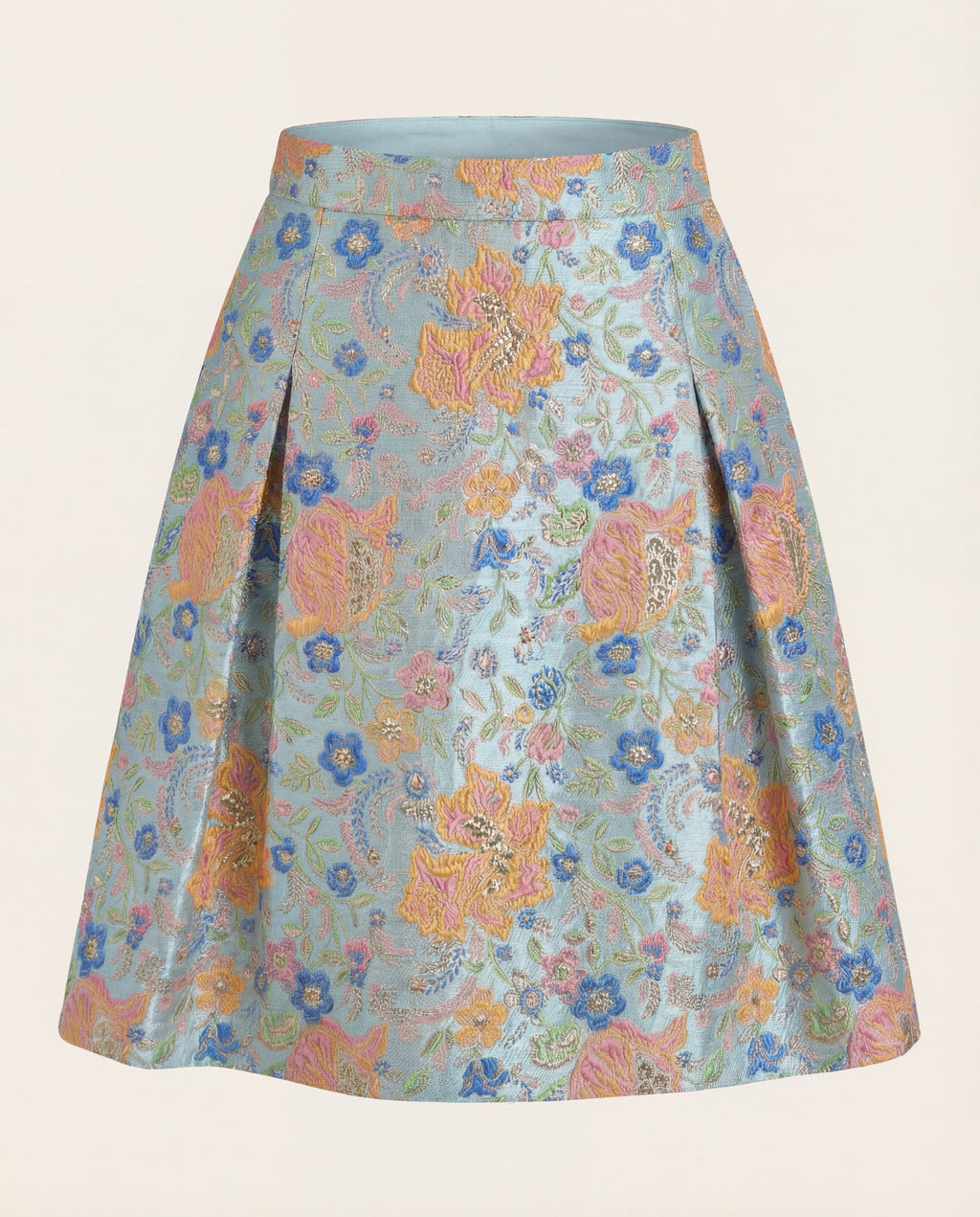 Riviera Garden Skirt - Sky Blue / Multicolor